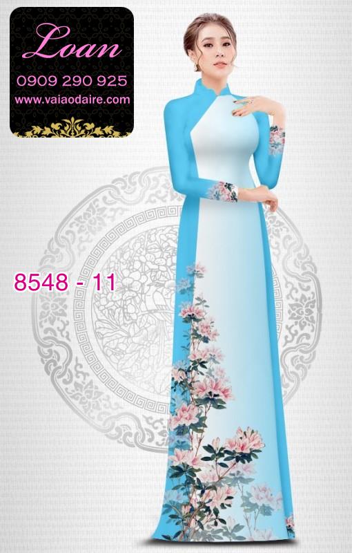 Vải áo dài hoa 3D