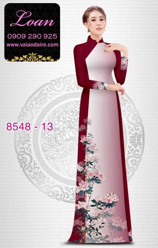 Vải áo dài hoa 3D