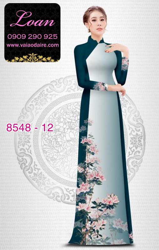 Vải áo dài hoa 3D