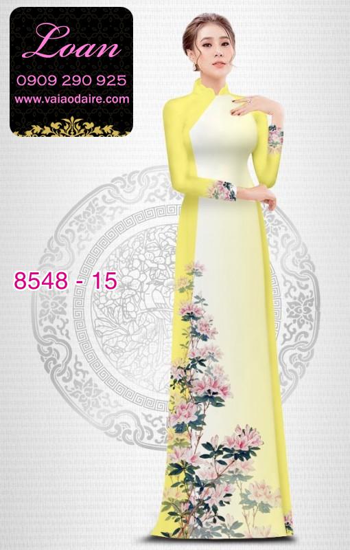 Vải áo dài hoa 3D