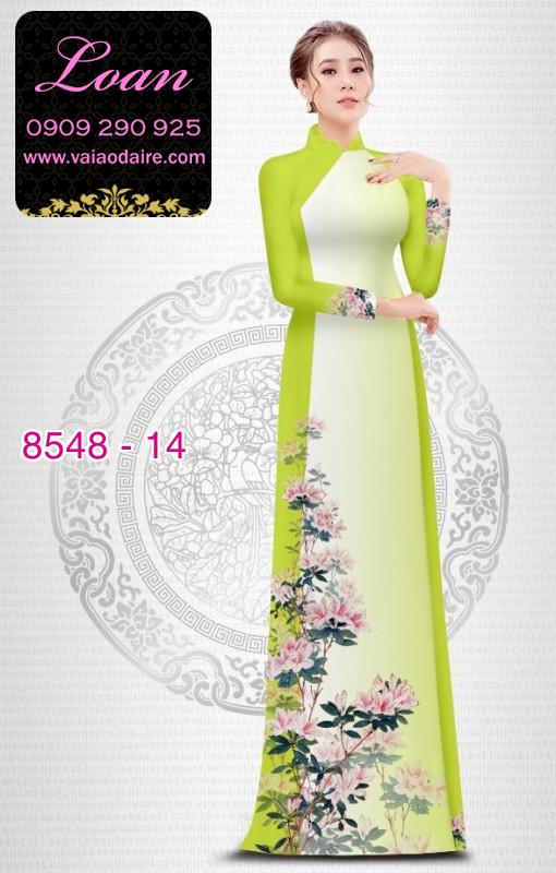 Vải áo dài hoa 3D