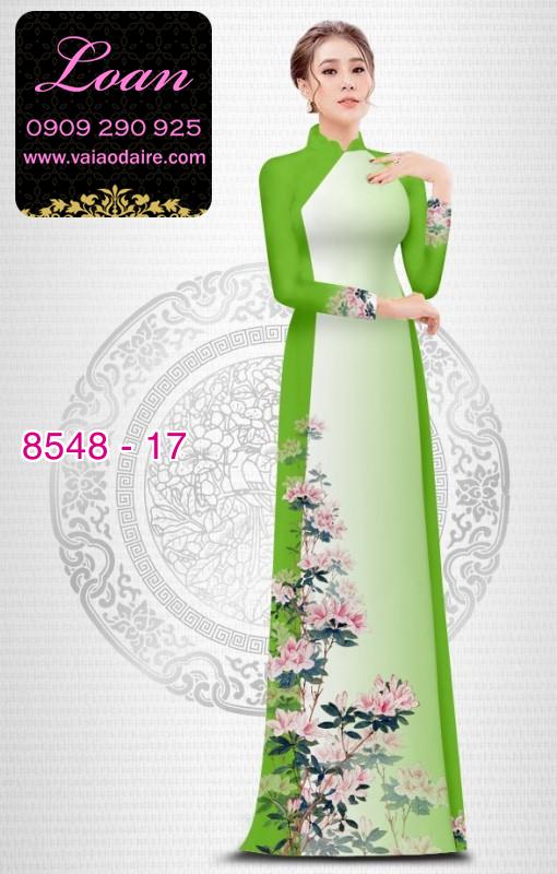 Vải áo dài hoa 3D