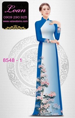 Vải áo dài hoa 3D-DT 8548