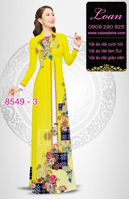 Vải áo dài hoa 3D Vải áo dài hoa 3D