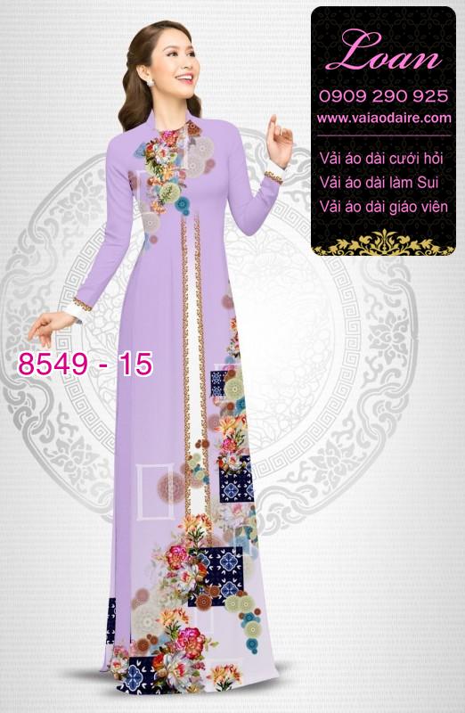 Vải áo dài hoa 3D Vải áo dài hoa 3D