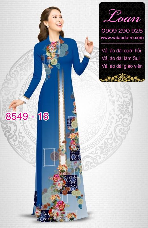 Vải áo dài hoa 3D Vải áo dài hoa 3D
