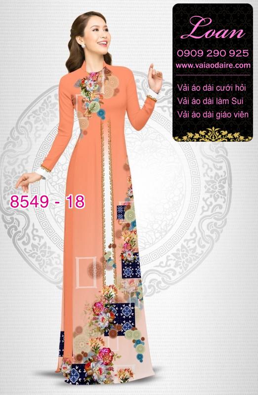 Vải áo dài hoa 3D Vải áo dài hoa 3D