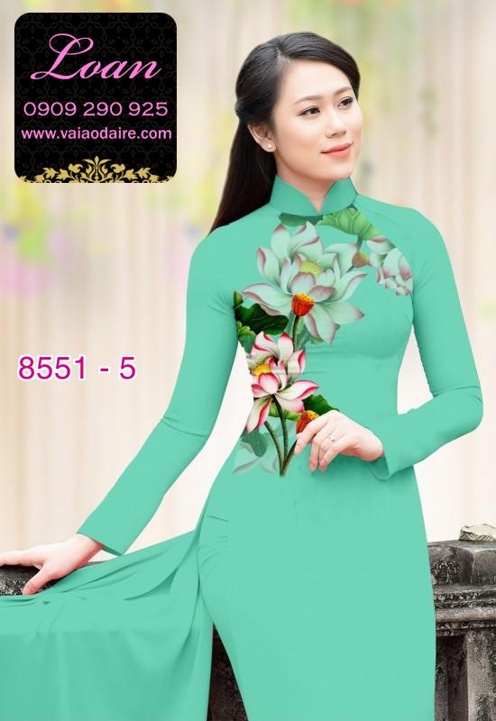 Vải áo dài hoa 3D