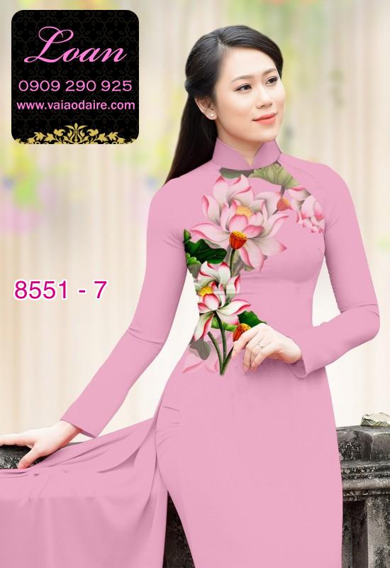 Vải áo dài hoa 3D
