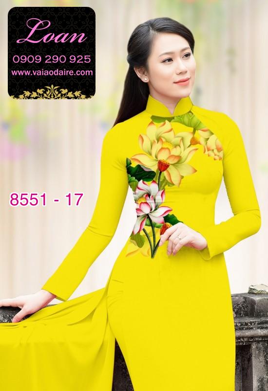 Vải áo dài hoa 3D