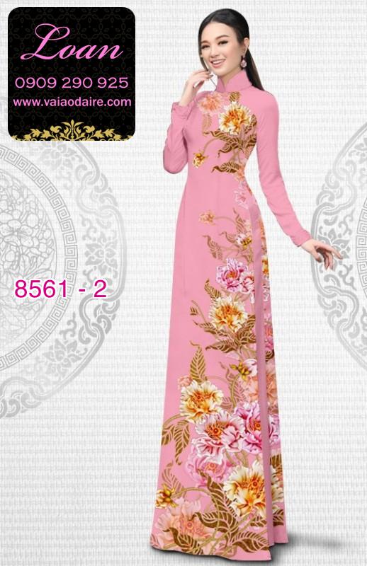 Vải áo dài hoa 3D