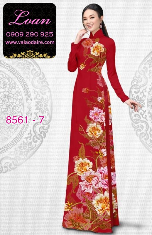 Vải áo dài hoa 3D