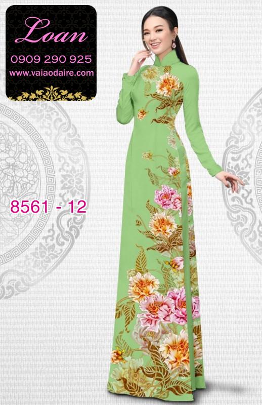 Vải áo dài hoa 3D