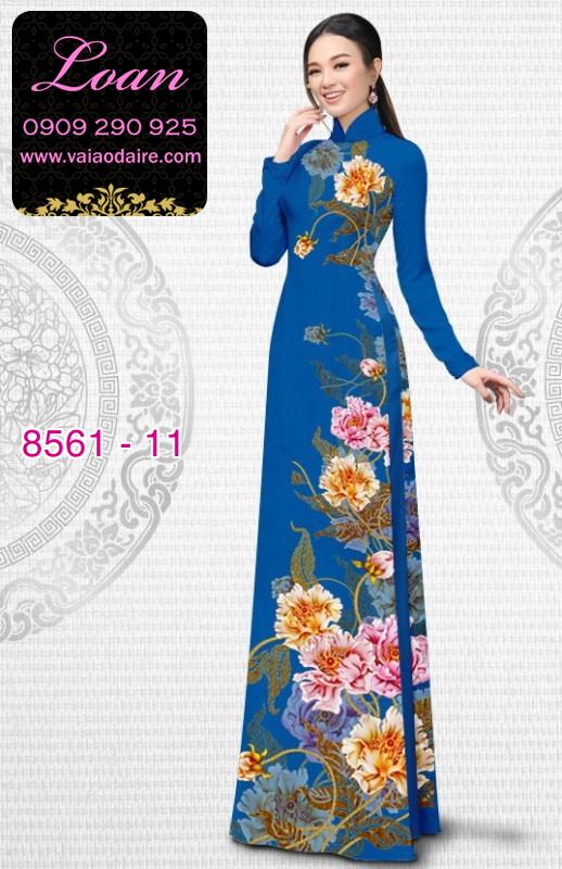 Vải áo dài hoa 3D