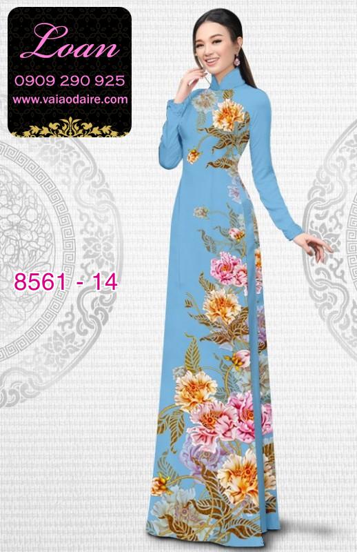 Vải áo dài hoa 3D
