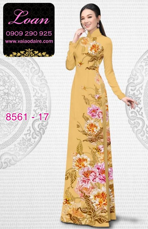 Vải áo dài hoa 3D