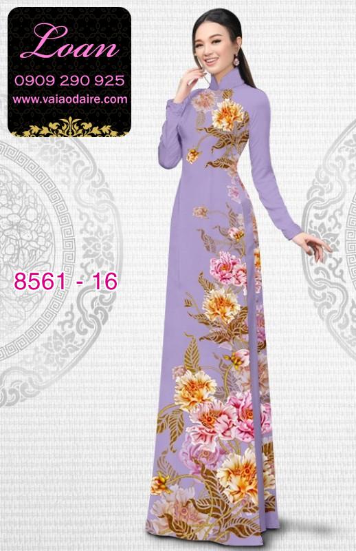 Vải áo dài hoa 3D