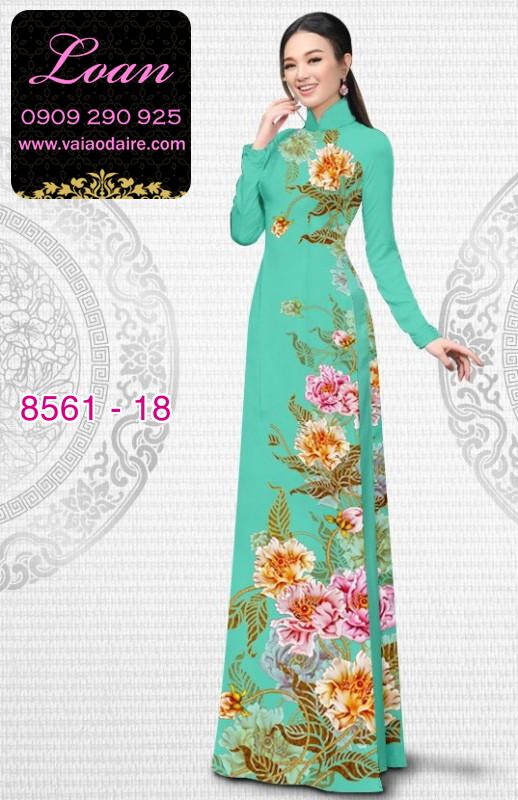 Vải áo dài hoa 3D