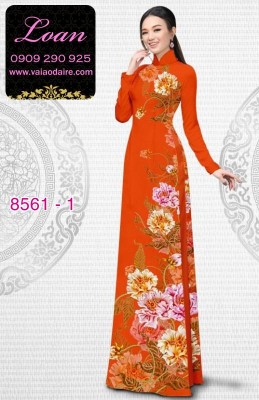 Vải áo dài hoa 3D-DT 8561