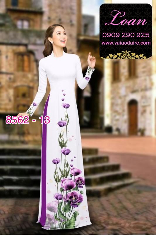 Vải áo dài hoa 3D