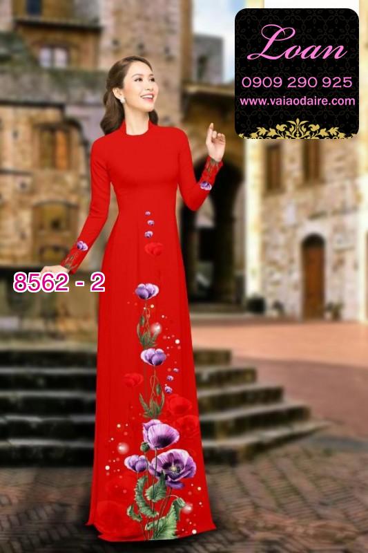 Vải áo dài hoa 3D