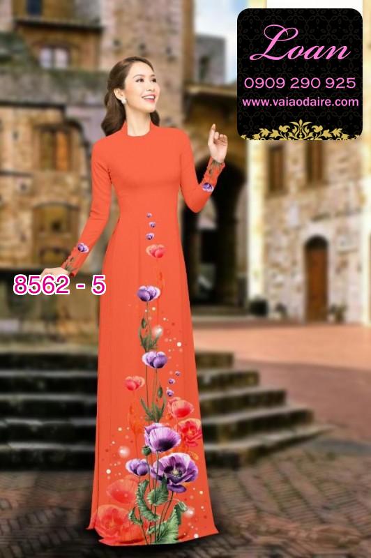 Vải áo dài hoa 3D