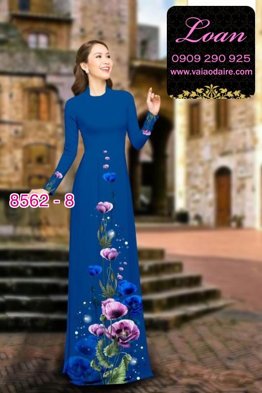 Vải áo dài hoa 3D