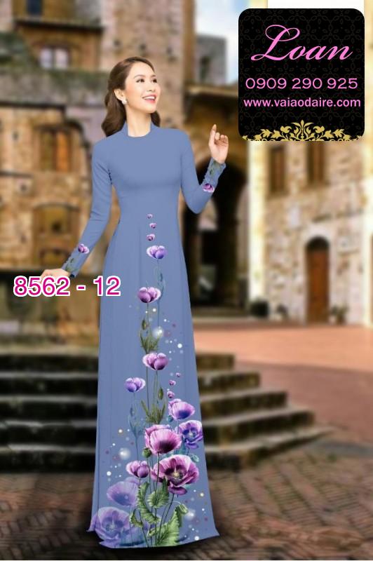 Vải áo dài hoa 3D