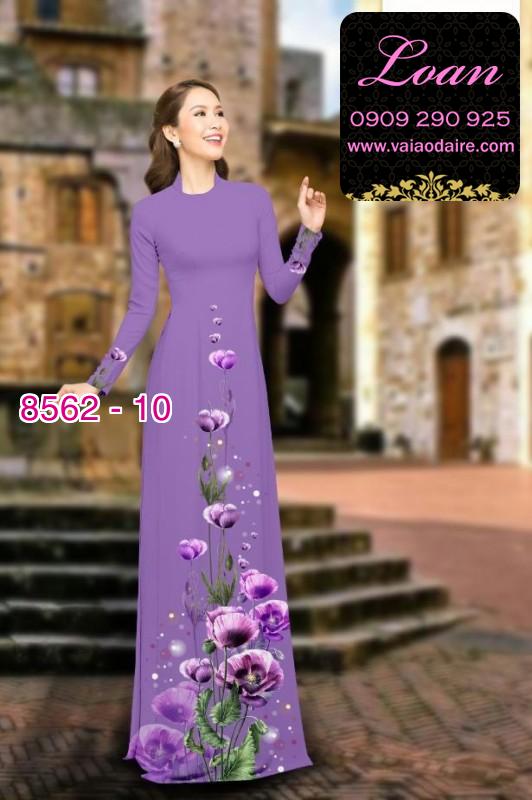 Vải áo dài hoa 3D
