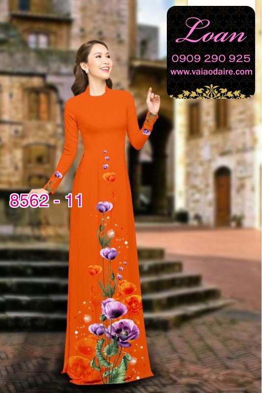 Vải áo dài hoa 3D