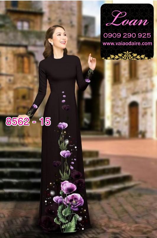 Vải áo dài hoa 3D