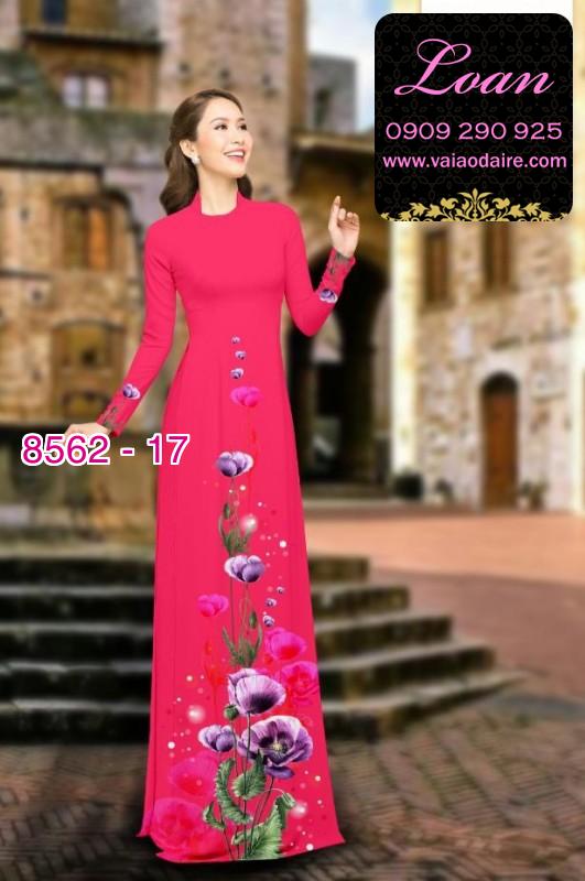 Vải áo dài hoa 3D