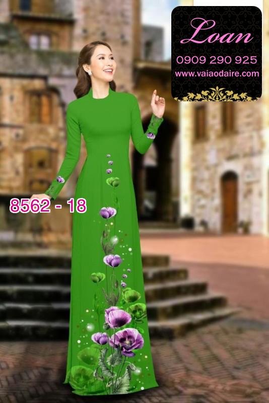 Vải áo dài hoa 3D