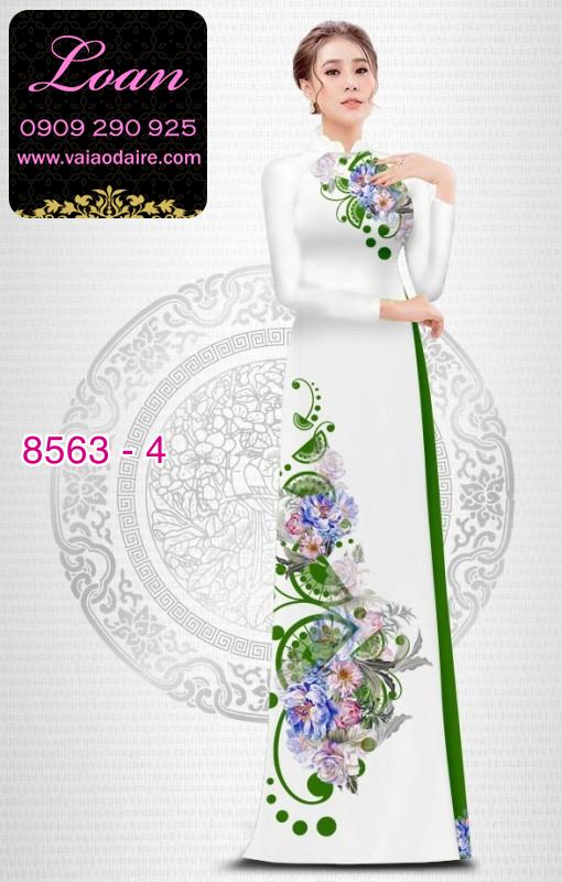 Vải áo dài hoa 3D Vải áo dài hoa 3D