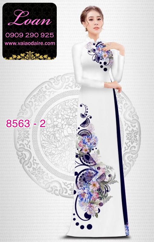 Vải áo dài hoa 3D Vải áo dài hoa 3D