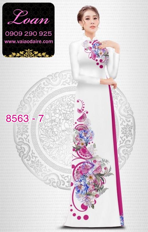 Vải áo dài hoa 3D Vải áo dài hoa 3D