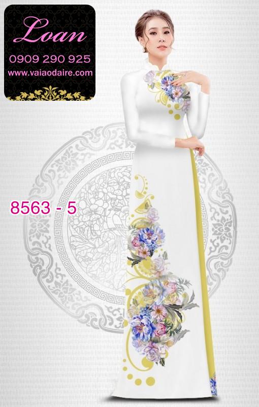 Vải áo dài hoa 3D Vải áo dài hoa 3D