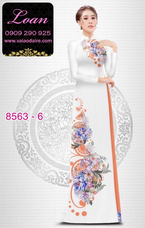Vải áo dài hoa 3D Vải áo dài hoa 3D