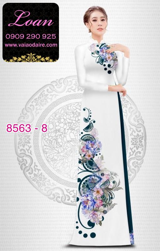 Vải áo dài hoa 3D Vải áo dài hoa 3D