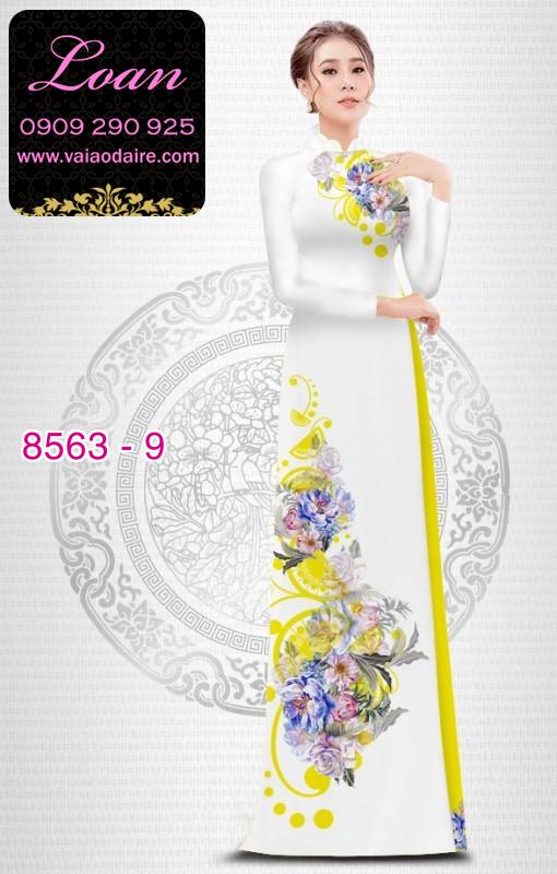Vải áo dài hoa 3D Vải áo dài hoa 3D