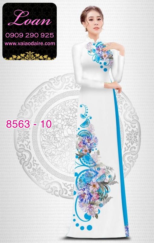 Vải áo dài hoa 3D Vải áo dài hoa 3D