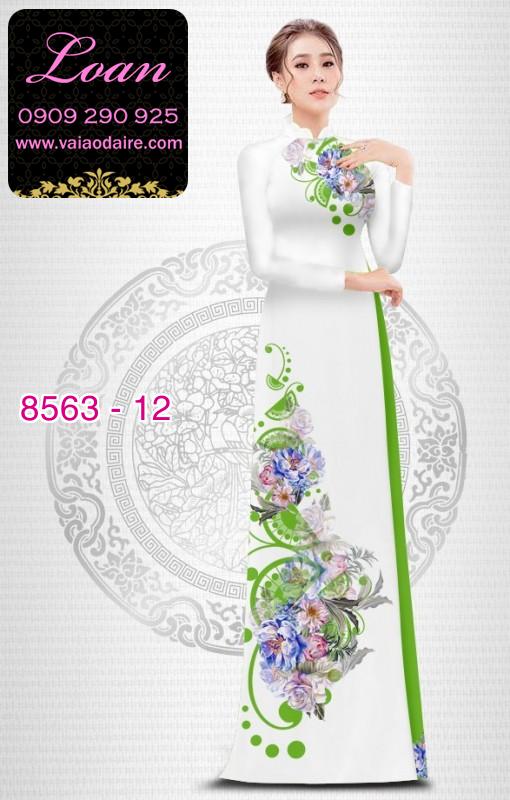 Vải áo dài hoa 3D Vải áo dài hoa 3D