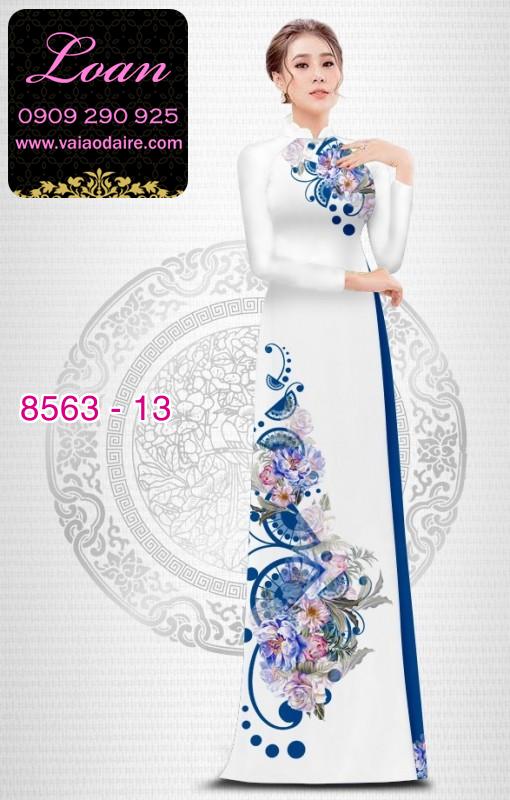 Vải áo dài hoa 3D Vải áo dài hoa 3D