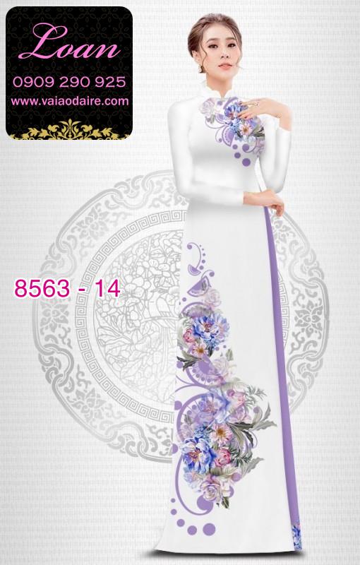 Vải áo dài hoa 3D Vải áo dài hoa 3D