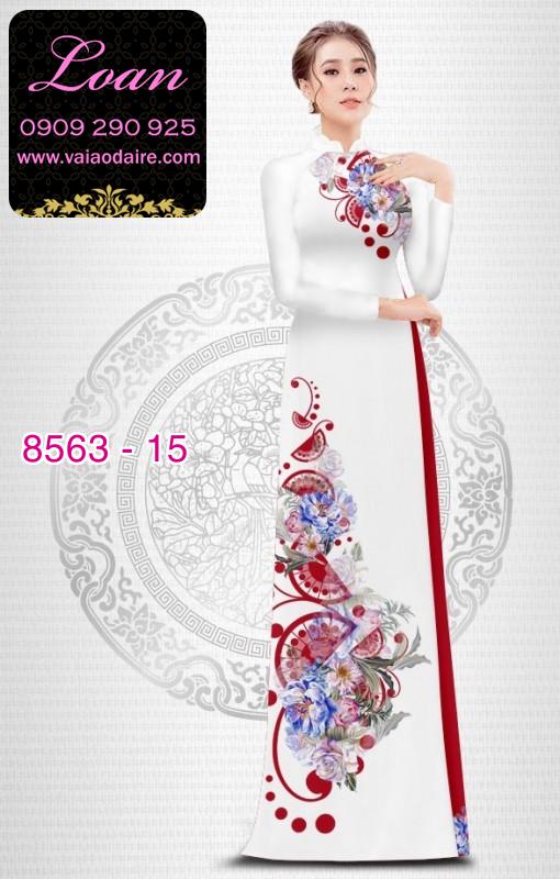 Vải áo dài hoa 3D Vải áo dài hoa 3D