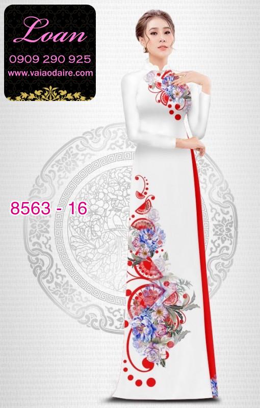 Vải áo dài hoa 3D Vải áo dài hoa 3D