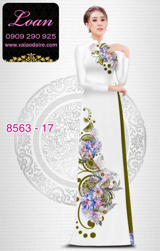 Vải áo dài hoa 3D Vải áo dài hoa 3D