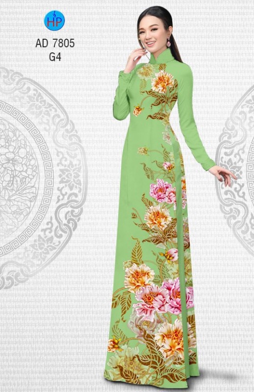 Vải áo dài hoa dây Vải áo dài hoa dây