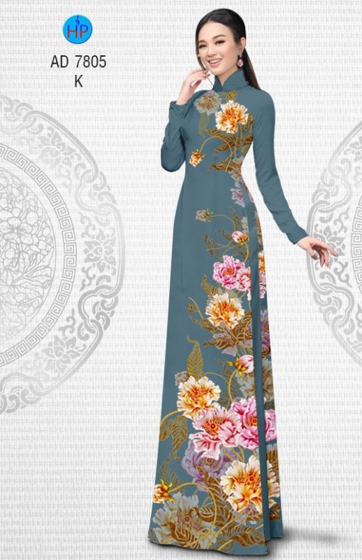 Vải áo dài hoa dây Vải áo dài hoa dây