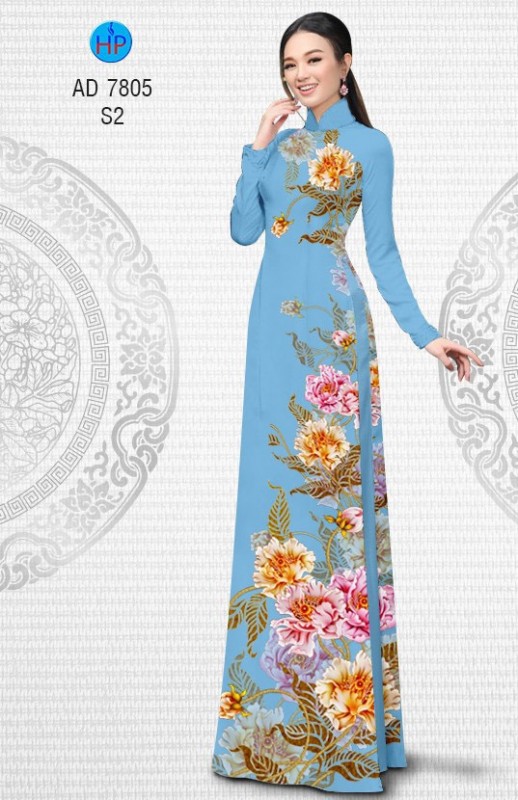Vải áo dài hoa dây Vải áo dài hoa dây